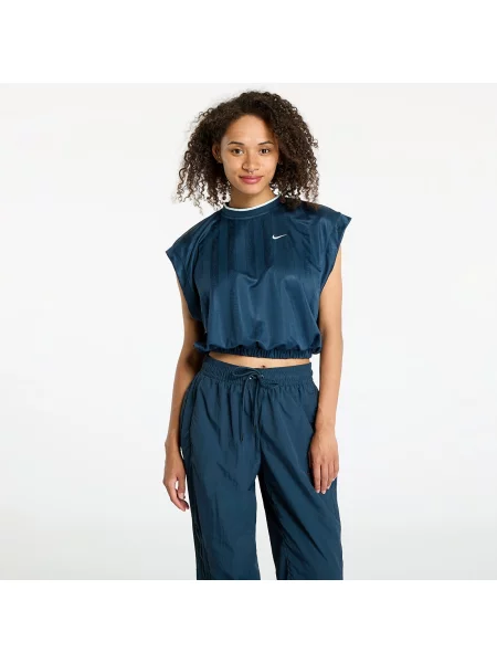 Коротка футболка Nike з джерсі біла