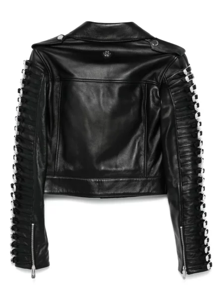 Baikeris striukė Philipp Plein su sagtimis su kristalais juoda