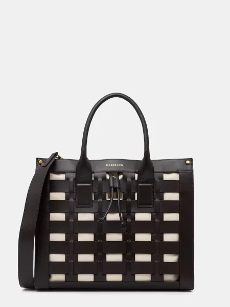 Marciano by Guess tote torba usnjena rjava