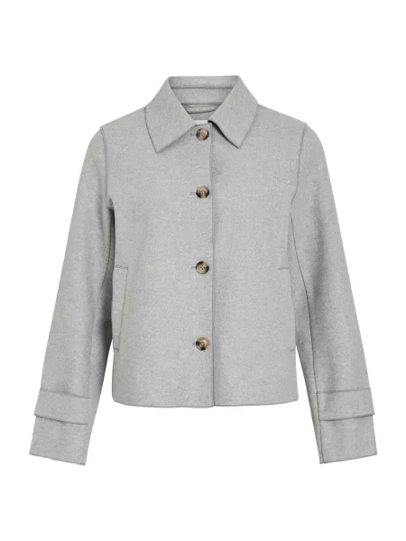 VILA Geacă de primăvară-toamnă VIJUICE deschis gri