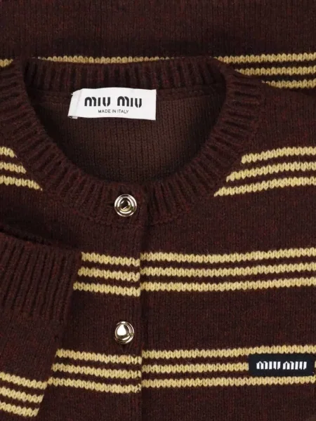 Vilnonis kardiganas Miu Miu ruda