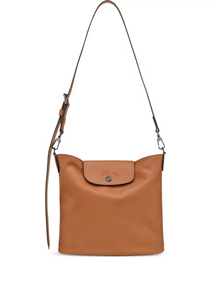 Geanta de piele Longchamp din piele maro