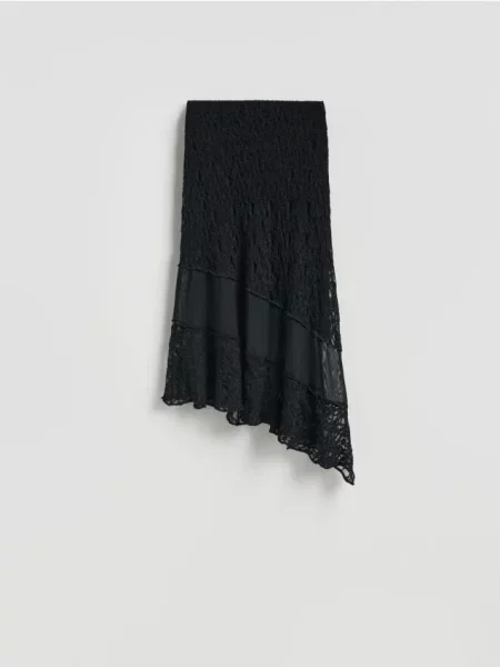 Reserved Асиметрична спідниця чорний