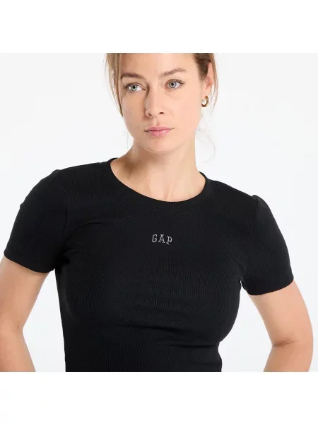 Тениска Gap изрязани черно