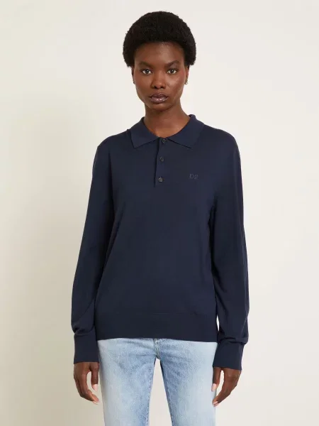 Úpletová Polokošile tmavě modrá