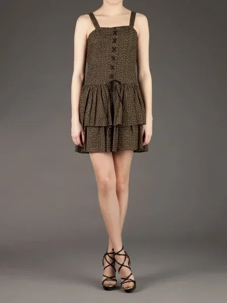 Rochie Edun plisată de costum kaki