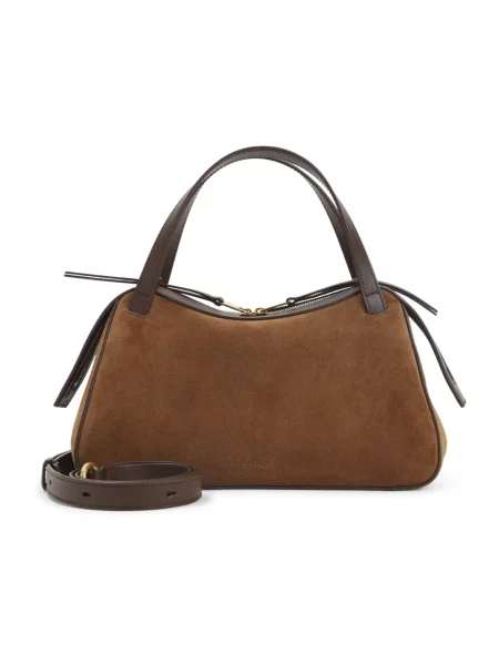 Torebka skórzana Jil Sander skórzana brązowa