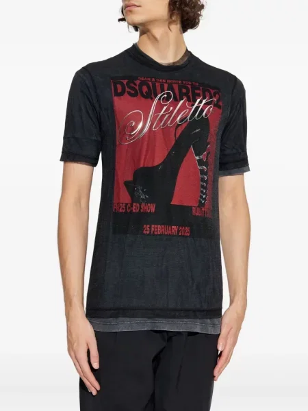 Tricou Dsquared2 cu imagine gri