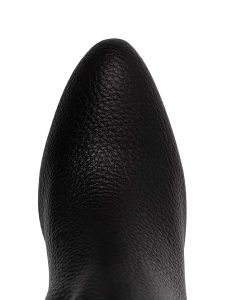 Botine Guess din piele cu autograf negru