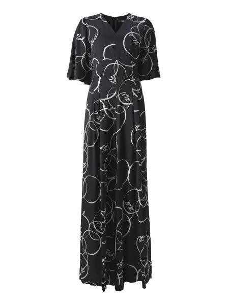 Karl Lagerfeld Obleka črna bela