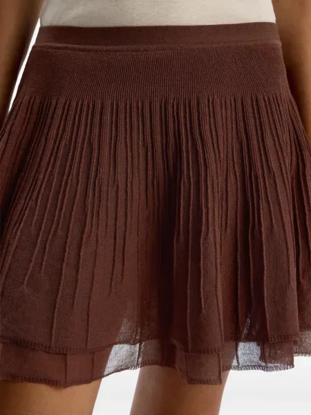 Fusta plisata 12 Storeez plisată maro