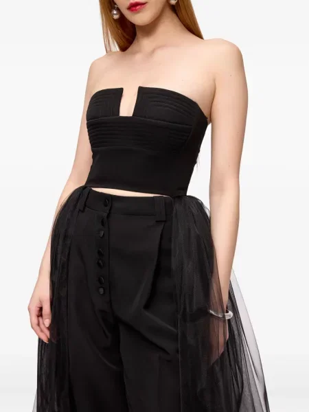 Top V:pm Atelier din tul negru