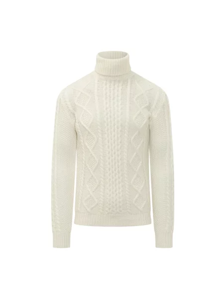 Sweter Rakki wełniany biały