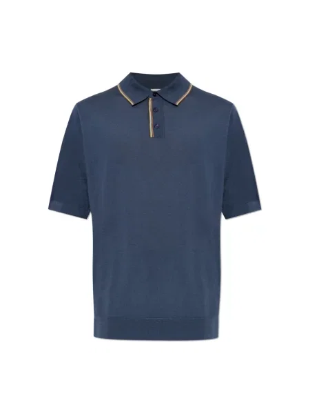 Koszulka polo Paul Smith wełniana niebieska
