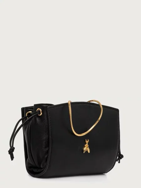 Patrizia Pepe crossbody torbica otroška usnjena črna