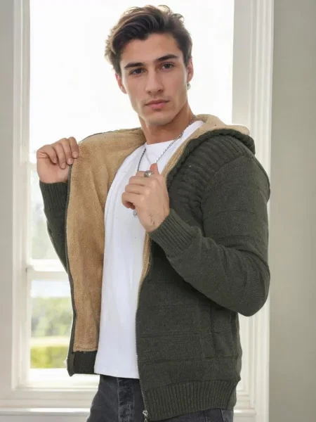 Cardigan Dewberry cu glugă gri