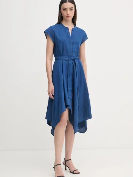 DKNY sukienka letnia lniana