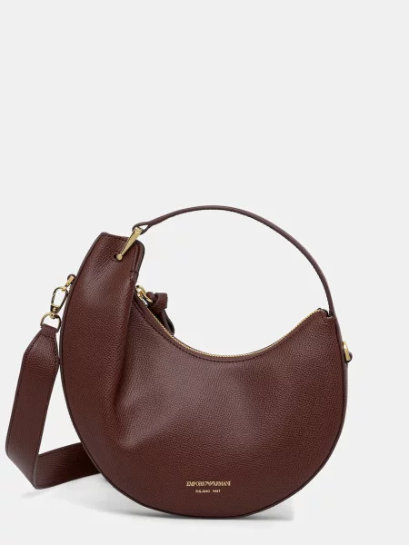 Emporio Armani geantă hobo de damă din piele maro