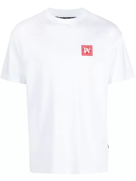 Tricou Palm Angels cu imagine alb