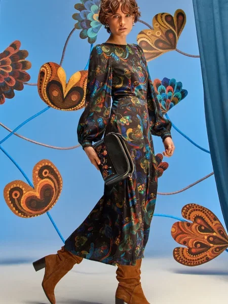 Haljina Medicine maxi širi se prema dolje crna