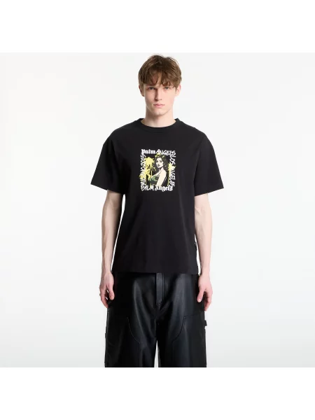 Tricou Palm Angels Pinup Regular T-Shirt UNISEX Black/ Blue L negru