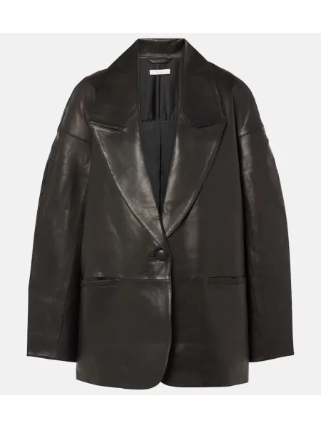 Sacou The Sei din piele negru