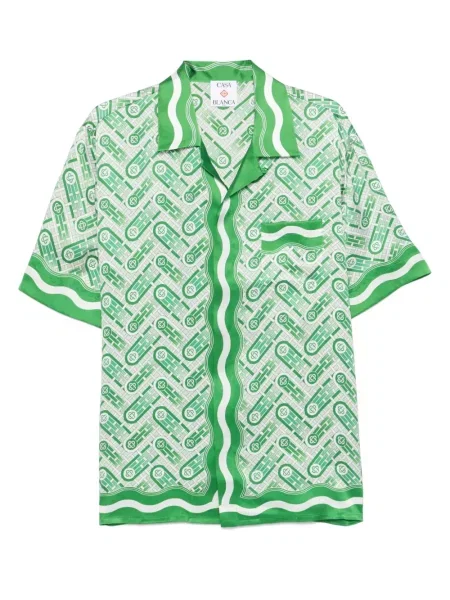 Svilena košulja Casablanca zelena