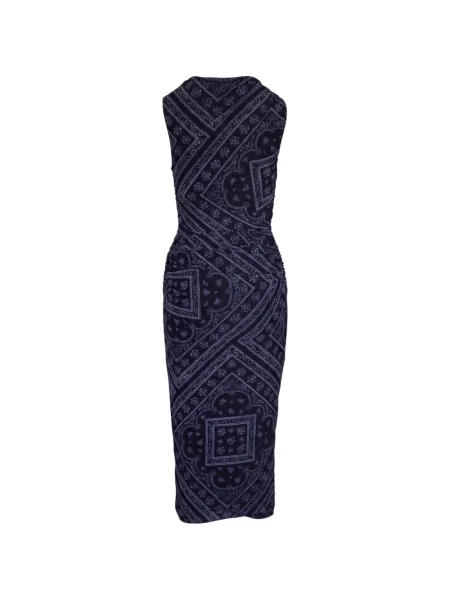 Rochie midi Veronica Beard cu imagine cu model paisley albastru