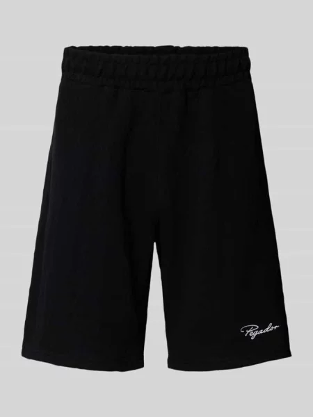 Szorty z logo w formie haftu model Jovren' Pegador czarne