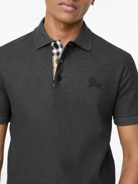 Tricou polo Burberry gri