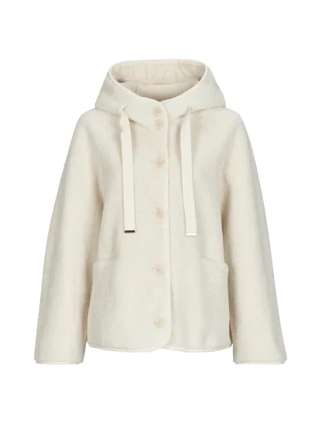 Palton de blană Guess alb