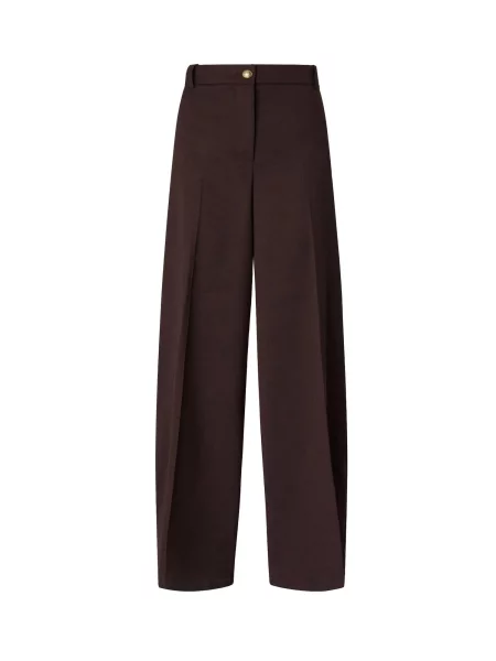 PINKO Kalhoty PINKO BALBINO PANTALONE DIAGONALE PANTALONE' hnědá