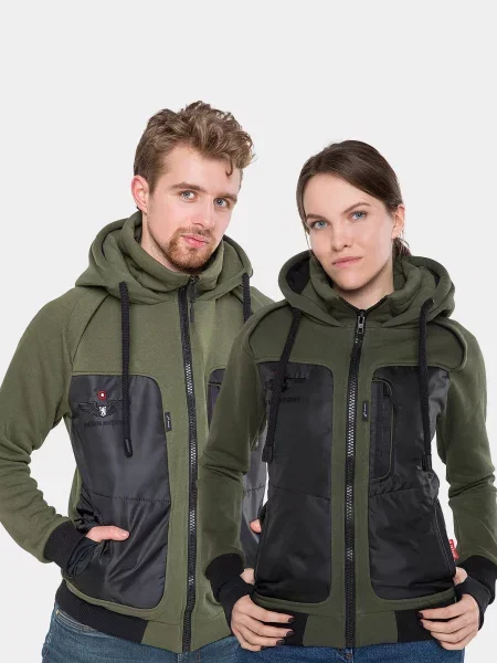 Кофта Авіація Галичини бавовна/поліестер хакі