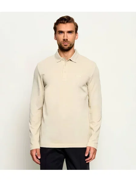 Tricou polo Boss Green bej