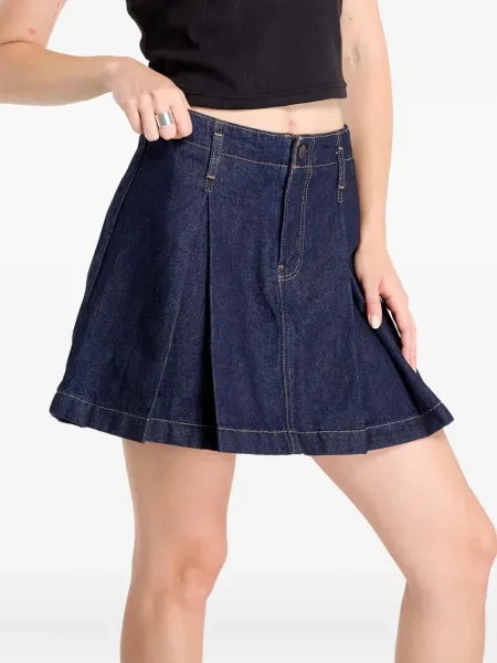 Fustă din denim Calvin Klein albastru