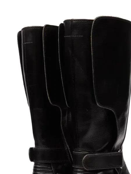 Botine Mm6 Maison Margiela din piele biker negru