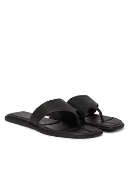 Calvin Klein Japanke Leather Toe Post Sandals crna