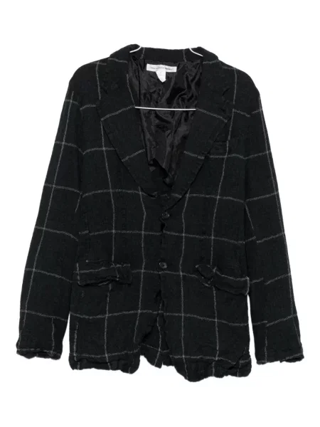 Kostkované sako Comme Des Garçons Shirt šedé