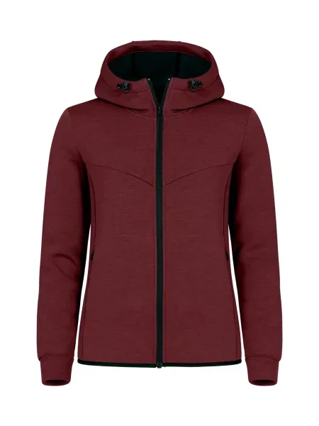 Clique Hayden kurtka z kapturem z miękkiego materiału air-layer – Burgundy czerwona