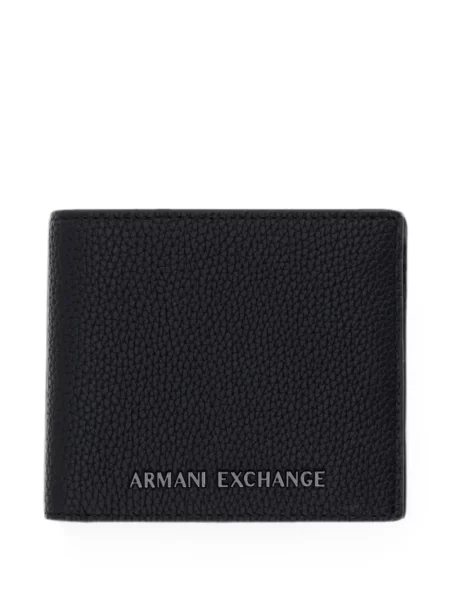 Portofel Armani Exchange cu autograf negru