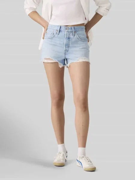 Szorty jeansowe o kroju mom fit z 5 model Levi's niebieskie