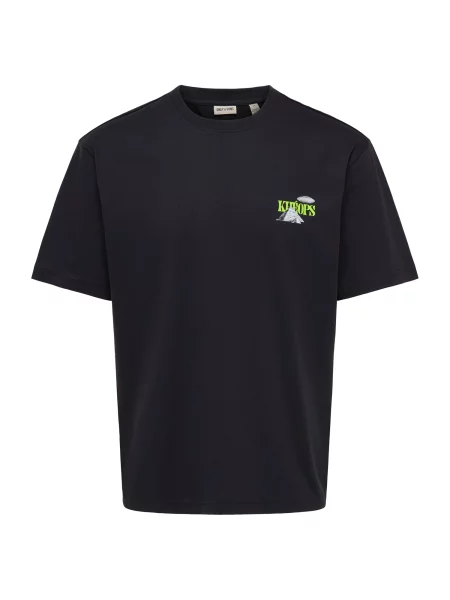 Only & Sons Tricou ONSVINCENT gri deschis / gri închis / verde măr negru