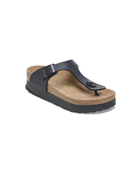 Japonki Birkenstock na platformie czarne