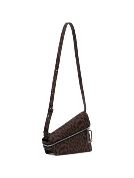 Body Sisley cu imagine cu model leopard asimetric maro