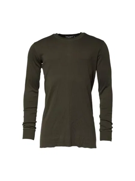 Sweter Dolce And Gabbana z okrągłym dekoltem zielony