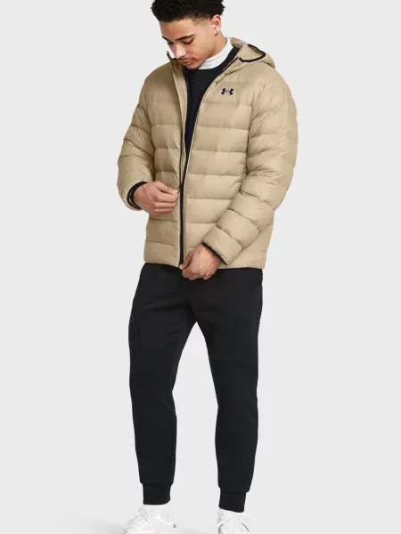 Пуховик Under Armour с капюшоном бежевый