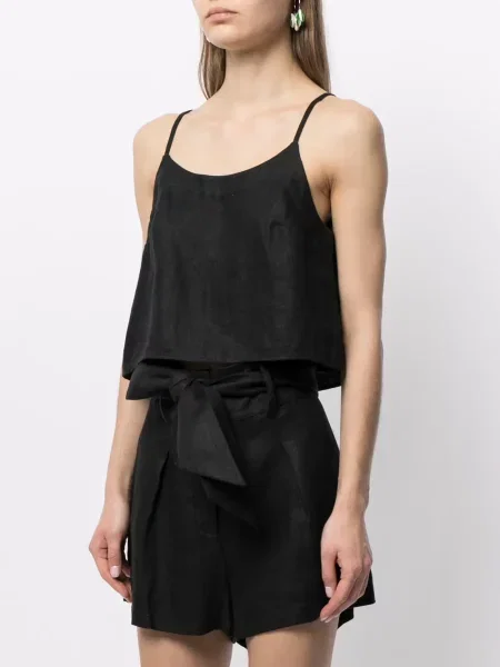 Top Bondi Born o krotszym kroju dzwony czarny