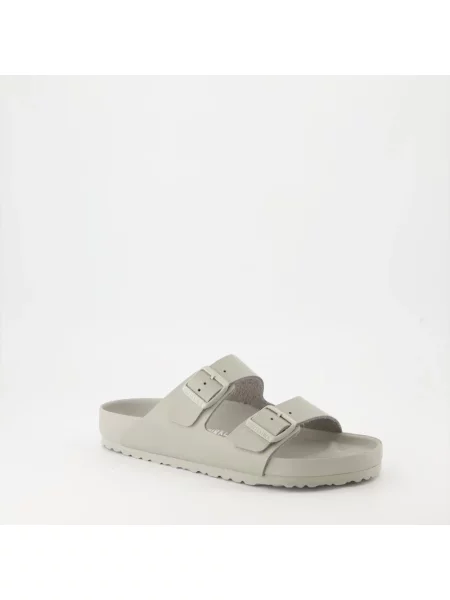 Klapki Birkenstock skórzane szare