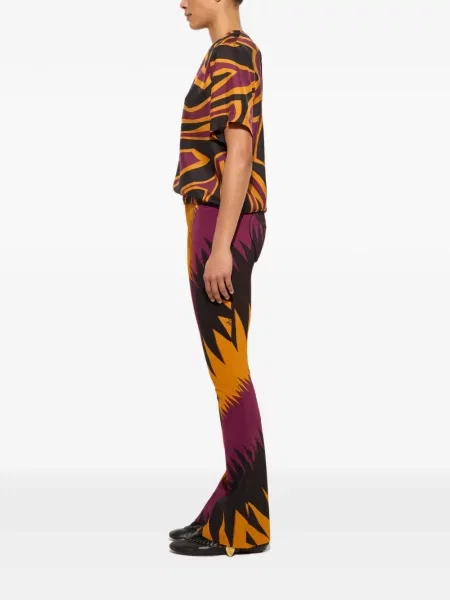 Top Pucci de mătase cu imagine negru