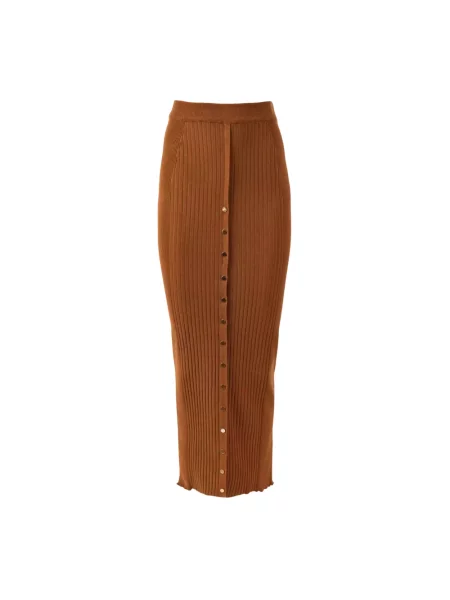 Maxi spódnica maxi Rabanne brązowa